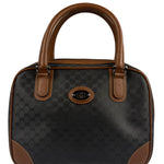 Gucci Vintage Micro GG Black/Brown Supreme Satchel Hand Bag