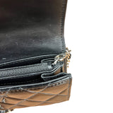 Chanel Black Patent Leather Wallet on Chain 2014