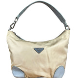 Prada Vintage Nylon Blue Leather Pochette