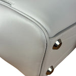 Balenciaga White Leather Bel Air Carry All Handbag