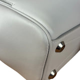 Balenciaga White Leather Bel Air Carry All Handbag