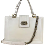 Chanel Ivory Leather Large Jetsetter Boy 2Way Handbag 2011