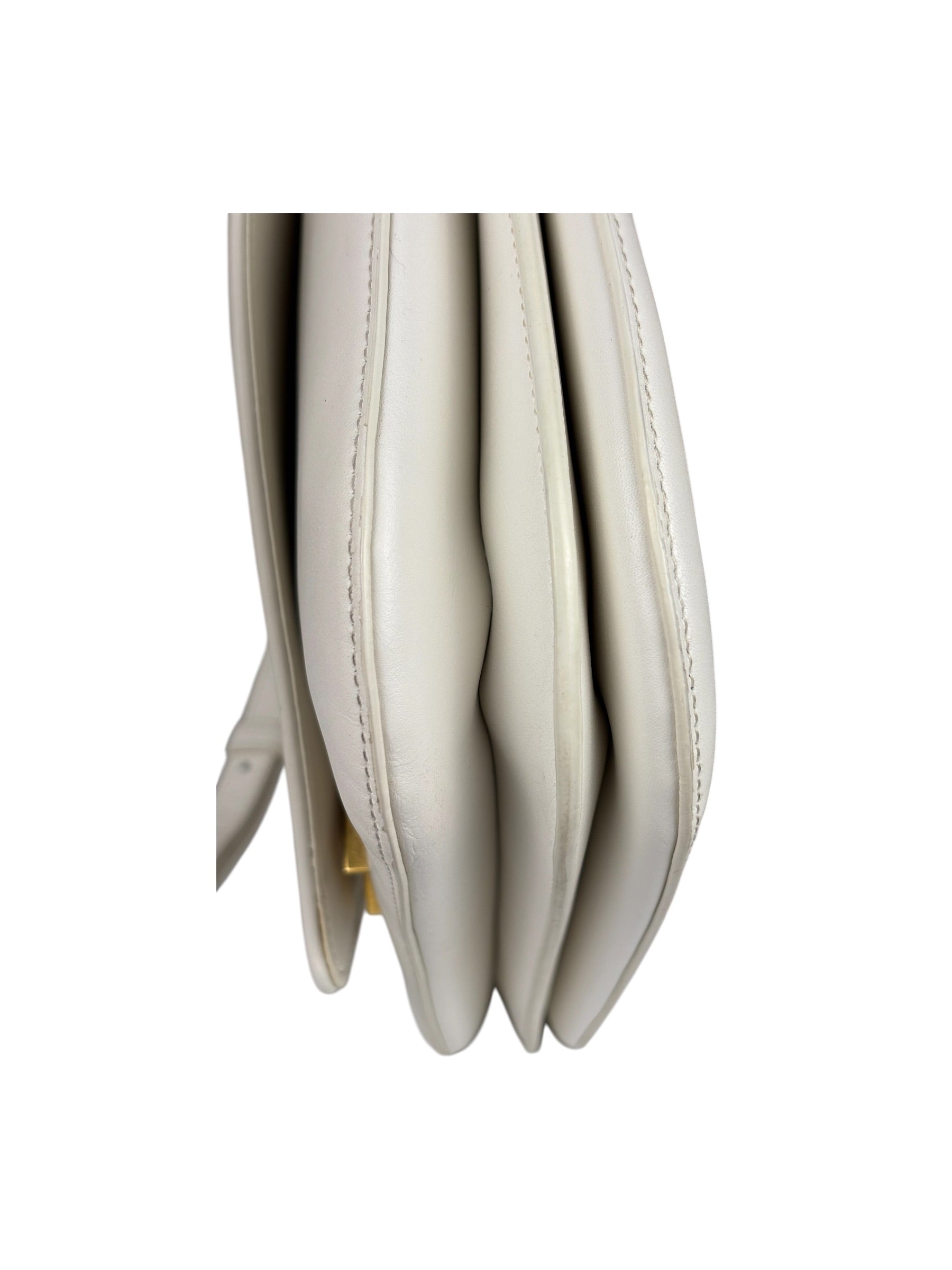 Bottega Veneta White Leather Mount Shoulder Bag