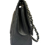 Chanel Black Quilted Leather Jumbo Classic Flap Bag 2009