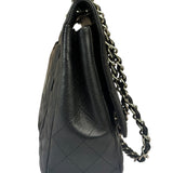 Chanel Black Quilted Leather Jumbo Classic Flap Bag 2009