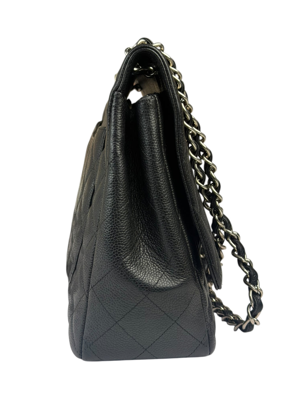 Chanel Black Quilted Leather Jumbo Classic Flap Bag 2009