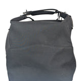 Gucci Black Leather Trim Belted Tote