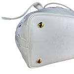 MCM Monogram White Bucket Shoulder Bag