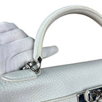 Hermes Kelly 32 White Clemence Leather Handbag 2008