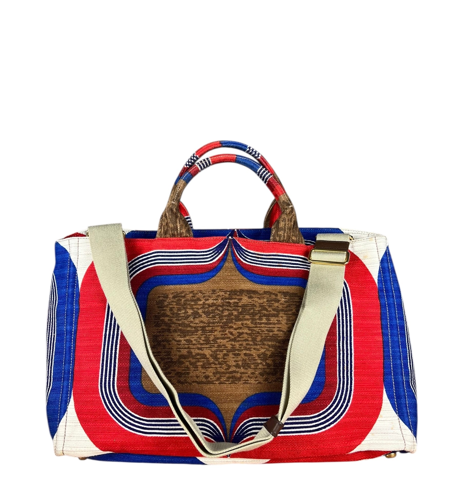 Prada Cabas Printed Canapa Tote