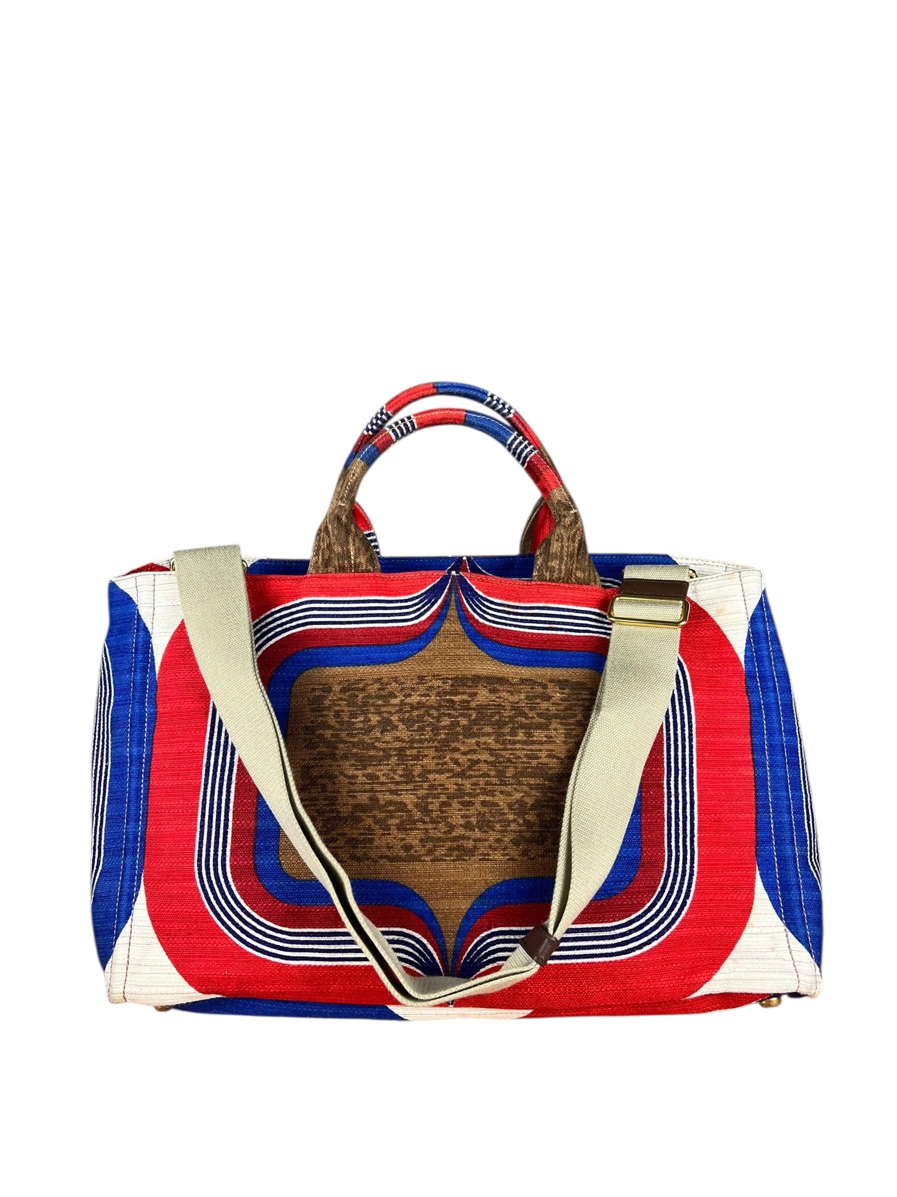 Prada Cabas Printed Canapa Tote