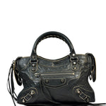Balenciaga Charcoal Le City Small Two-Way Bag