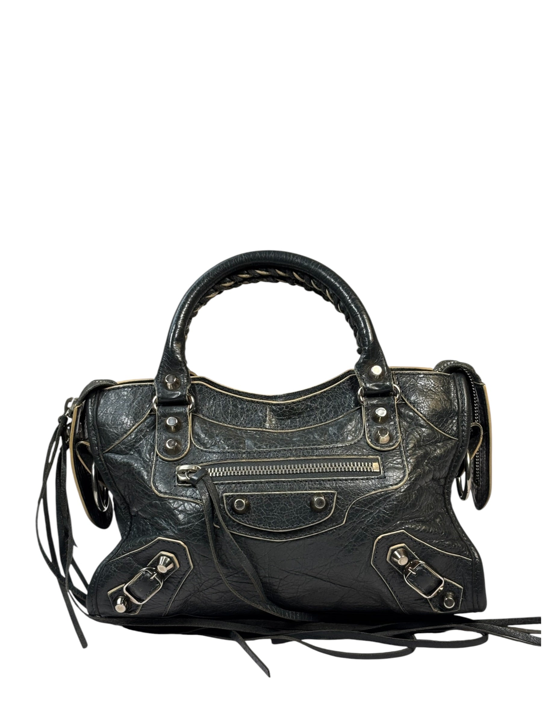 Balenciaga Charcoal Le City Small Two-Way Bag