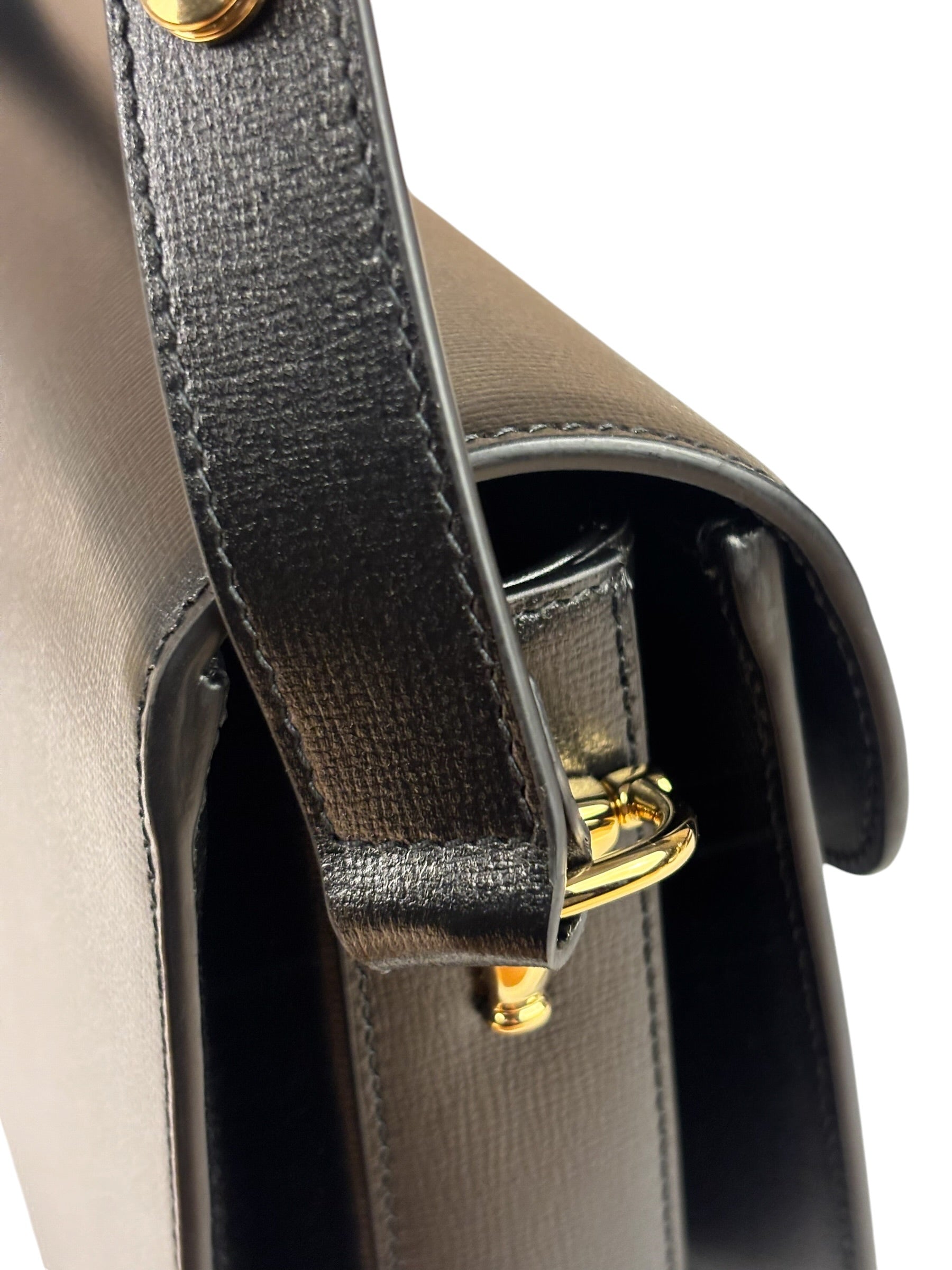 Gucci Black Leather Horsebit 1955 Shoulder Bag