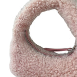 Miu Miu Pink Wool Teddy Two-Way Hobo Bag