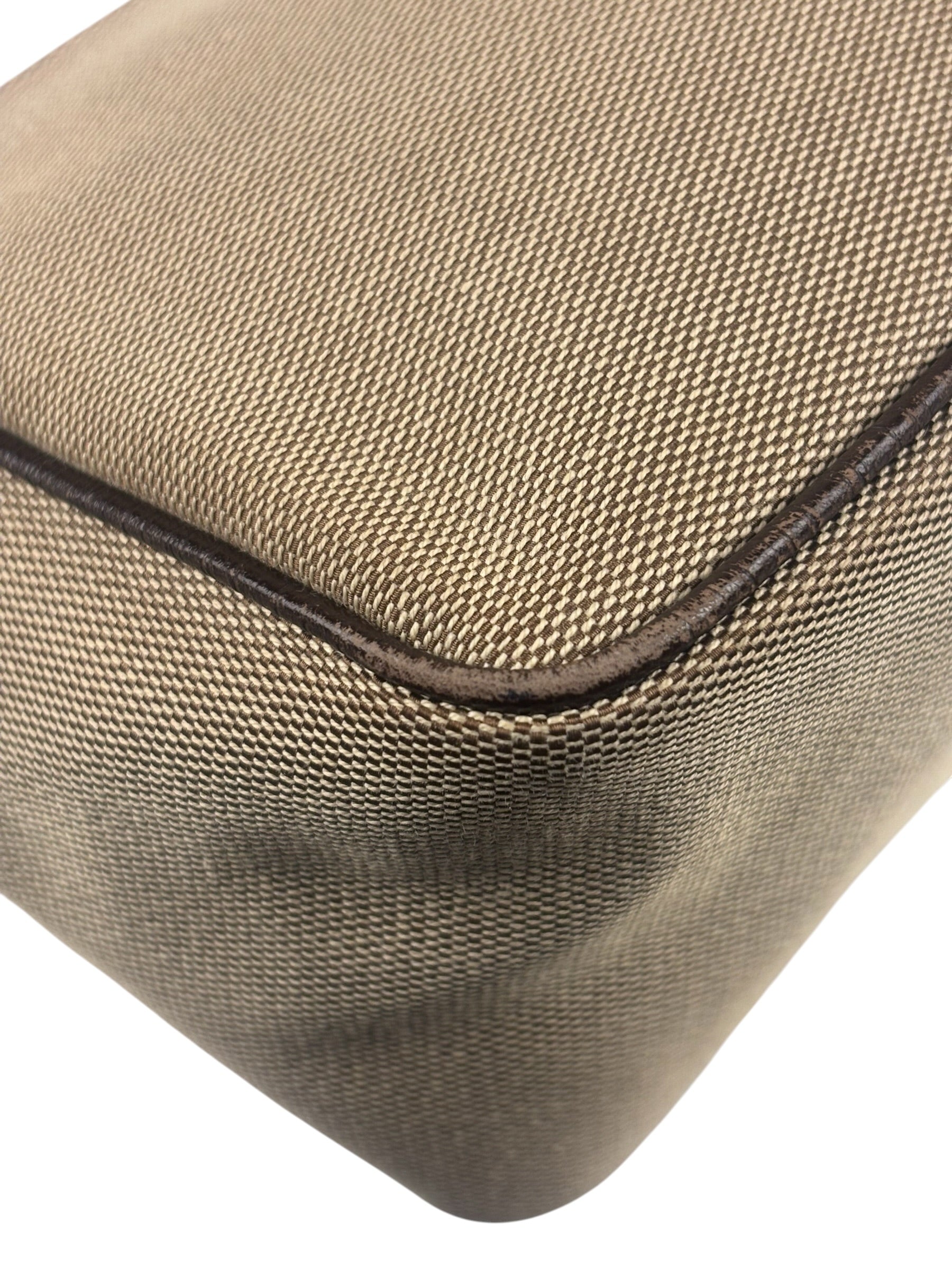 Gucci Vintage Beige Canvas Mini Pochette Handbag