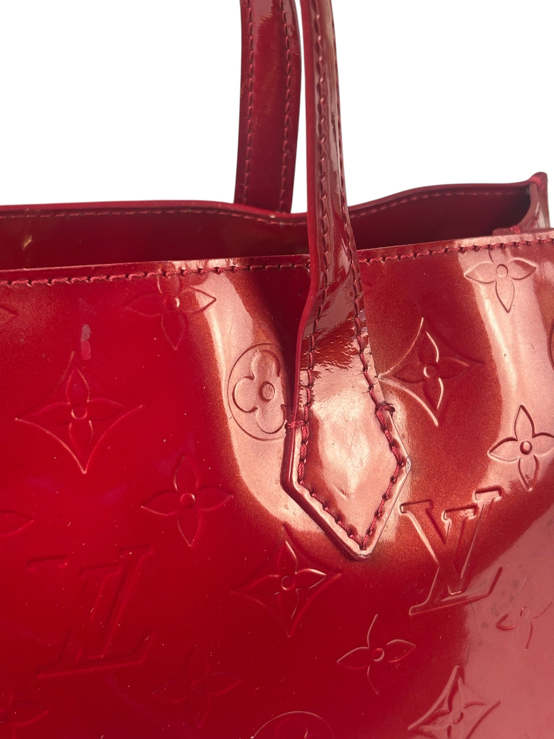 Louis Vuitton Monogram Red Vernis Wilshire PM