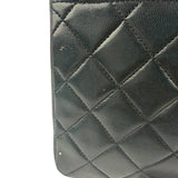 Chanel Black Quilted Lambskin Half Moon Flap 1989