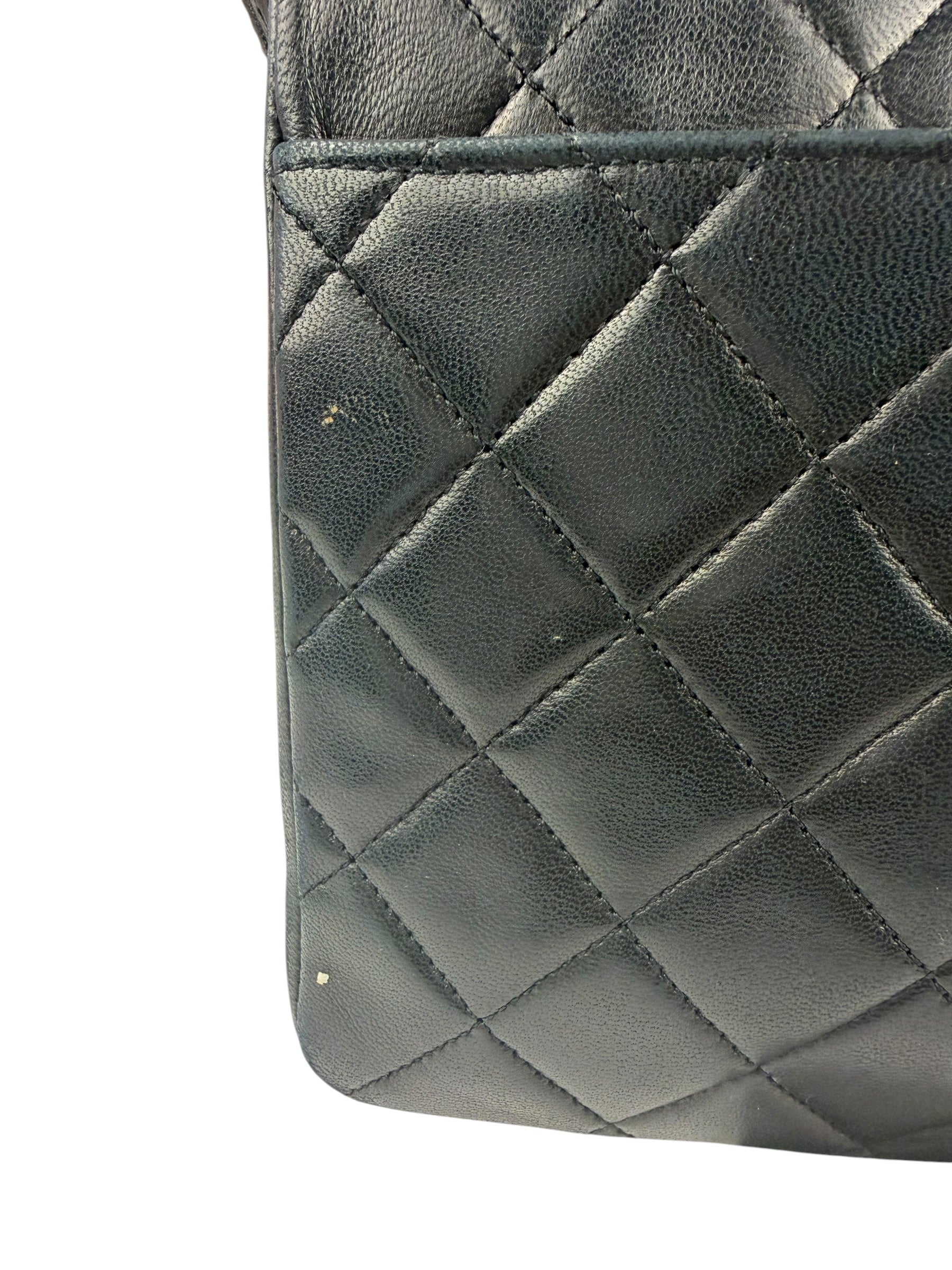 Chanel Black Quilted Lambskin Half Moon Flap 1989