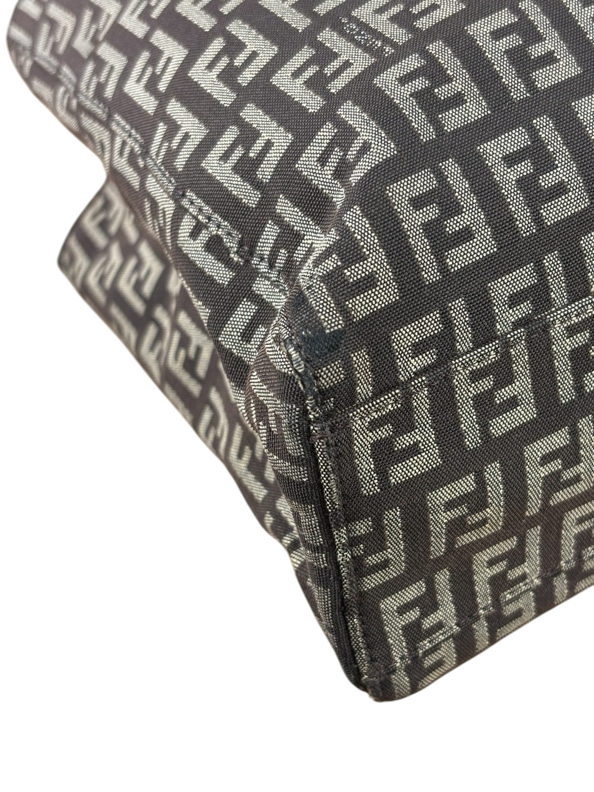 Fendi Brown Zucchino Canvas Mini Tote