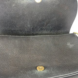 Gucci Black Pebbled Leather Soho Chain Flap Crossbody Bag