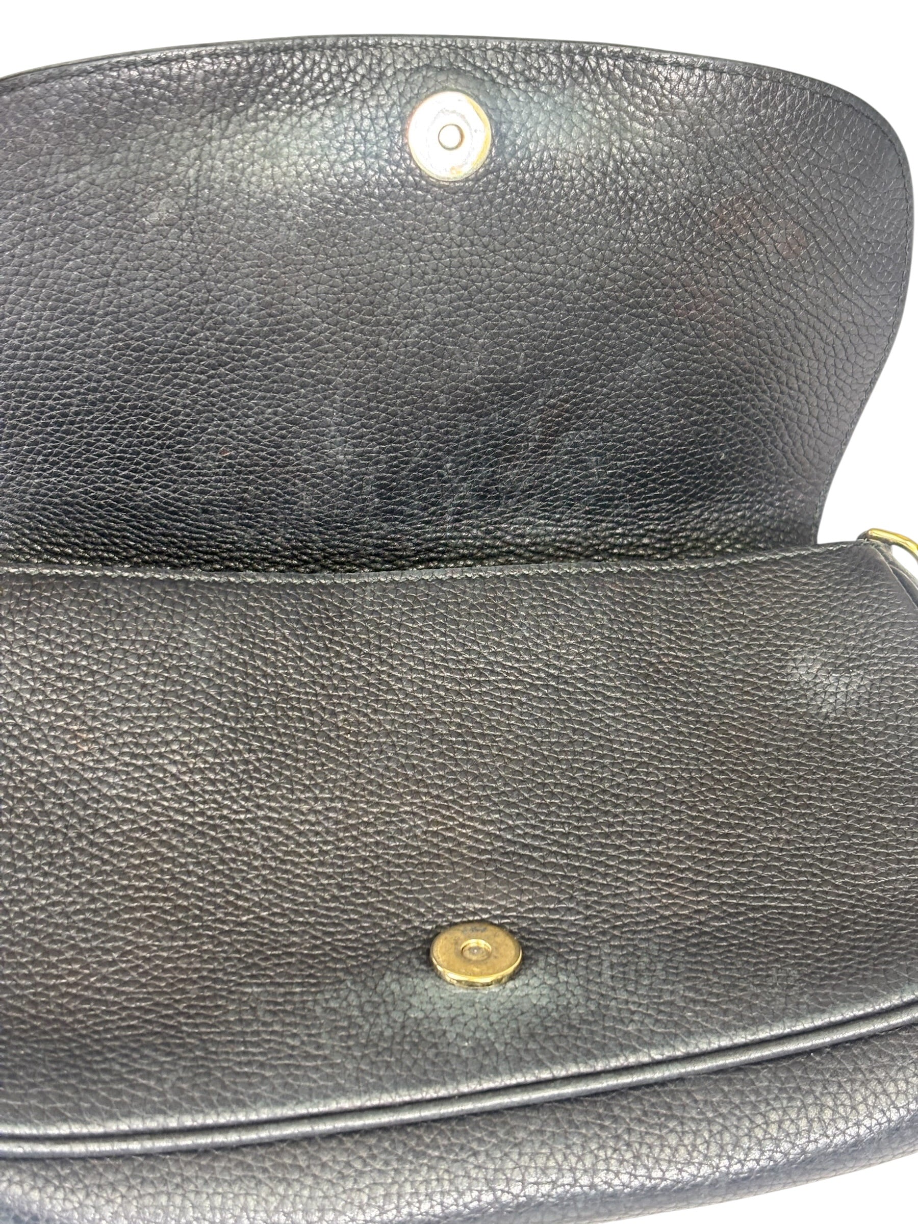 Gucci Black Pebbled Leather Soho Chain Flap Crossbody Bag
