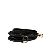 Christian Dior Black Calfskin Saddle Shoulder Bag