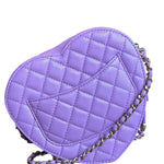 Chanel CC In Love Purple Quilted Leather Heart Bag 2022