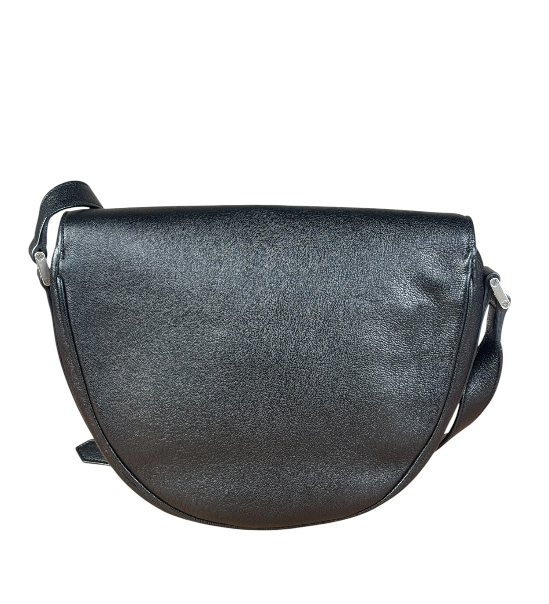Saint Laurent Black Leather Y Studded Flap Crossbody