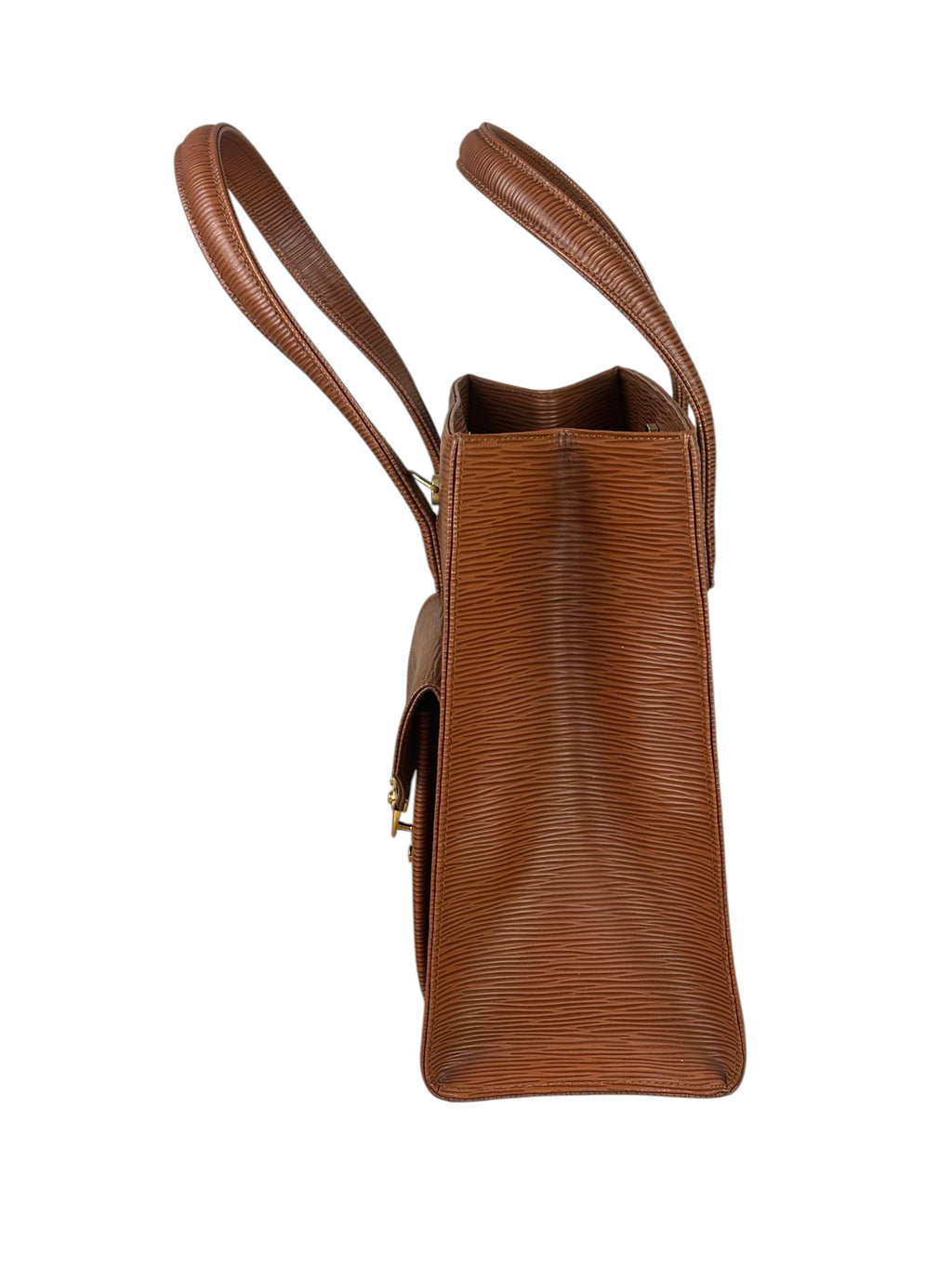 Fendi Clay Brown Epi Leather Monceau Two-Way Bag