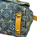 Louis Vuitton Vintage Denim Leather Trim Monogram Baggy Shoulder Bag MM