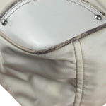 Prada White Tessuto Nylon Leather Trim Shoulder Bag