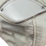 Prada White Tessuto Nylon Leather Trim Shoulder Bag