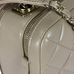 Chanel Beige Quilted Lambskin CC Trendy Bowling Bag 2017