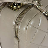 Chanel Beige Quilted Lambskin CC Trendy Bowling Bag 2017