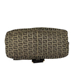 Fendi Brown Leather Trim Zucca Mamma Baguette