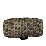 Fendi Brown Leather Trim Zucca Mamma Baguette
