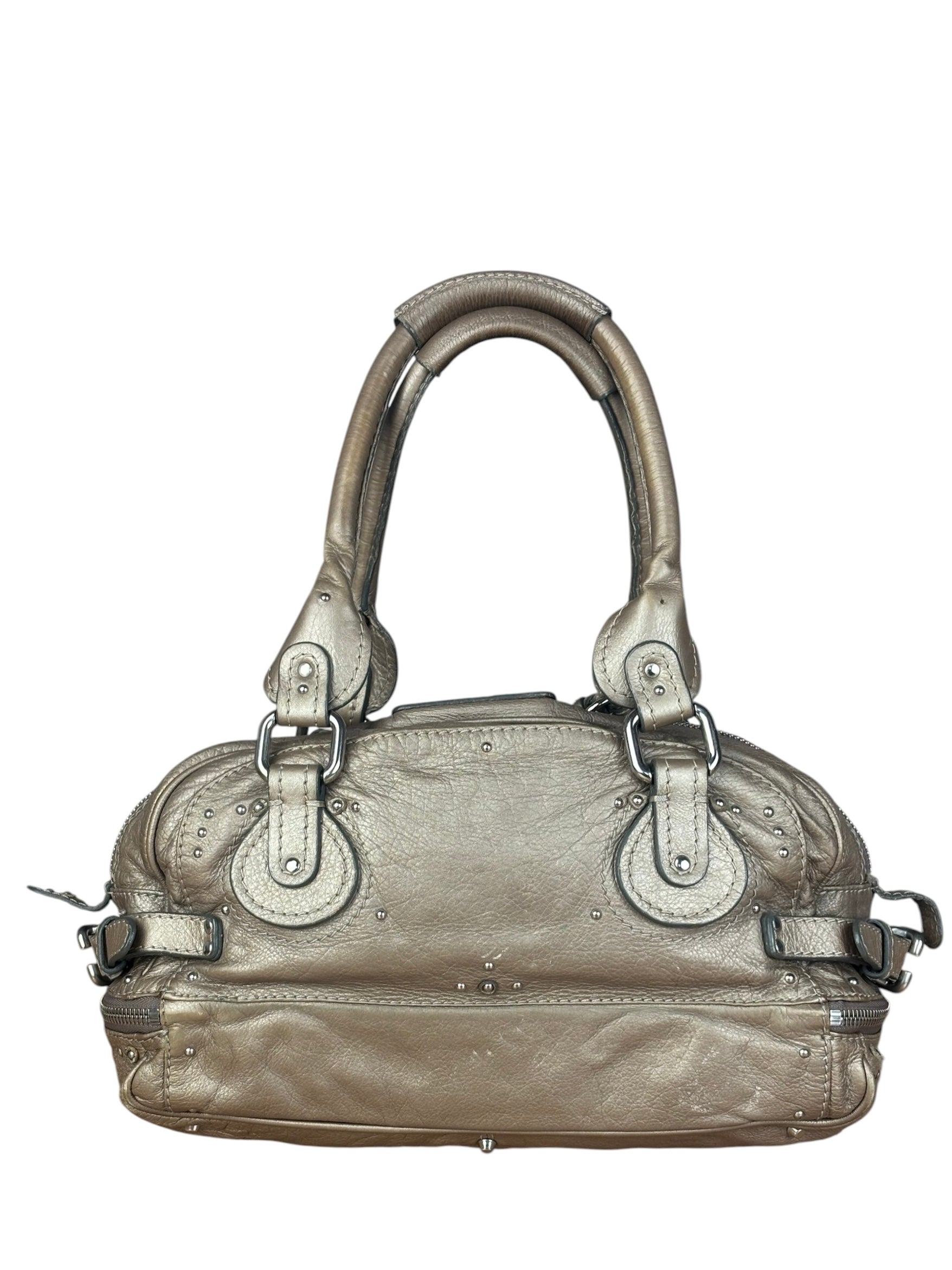 Chloe Metallic Taupe Vintage Paddington