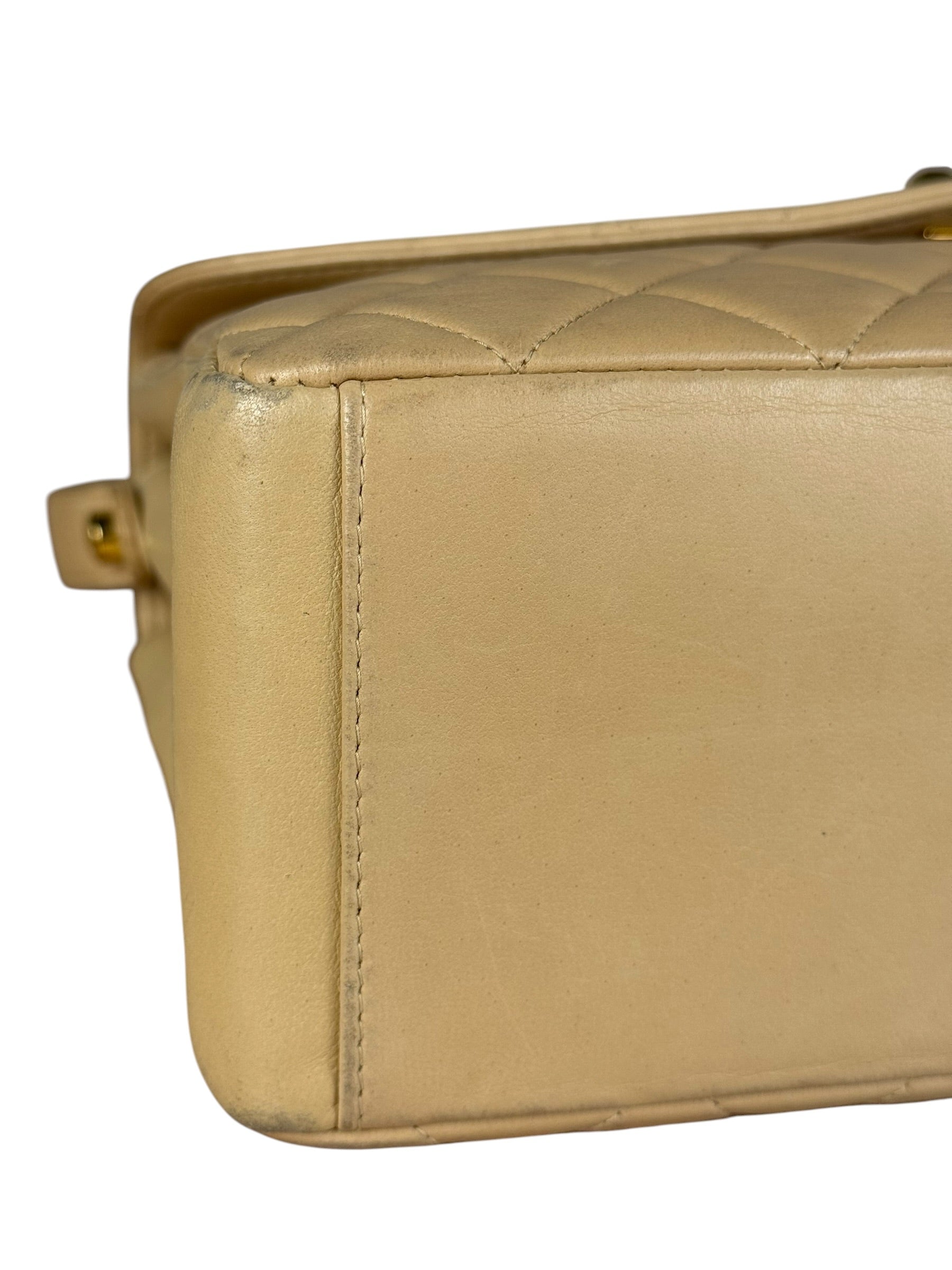 Chanel M Beige Lambskin Envelope Flap 1997