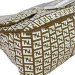 Fendi Vintage Beige Canvas Rubber FF Print Mamma Baguette
