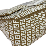 Fendi Vintage Beige Canvas Rubber FF Print Mamma Baguette