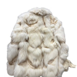 Vintage Peach John Light Ivory Tones Satin Lining Fur Coat
