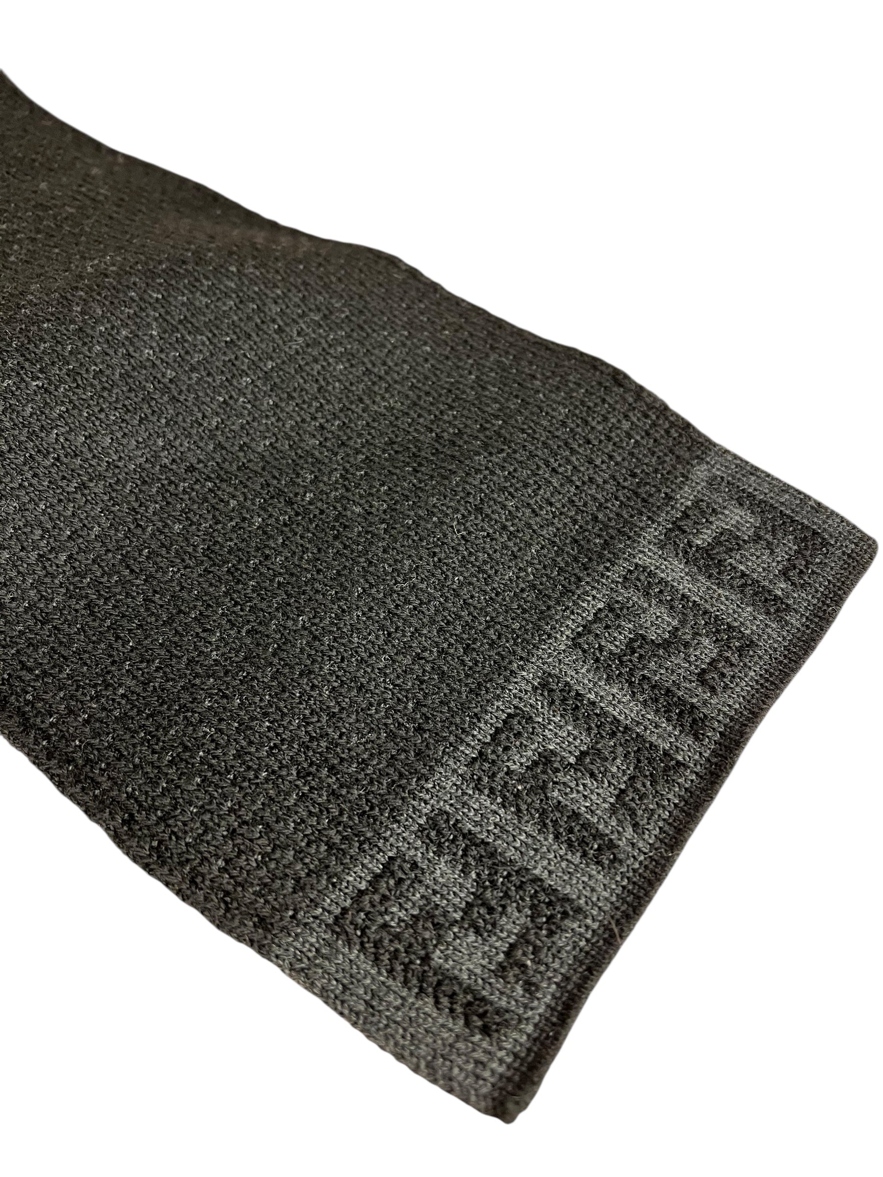 Fendi FF Logo Black Wool Scarf