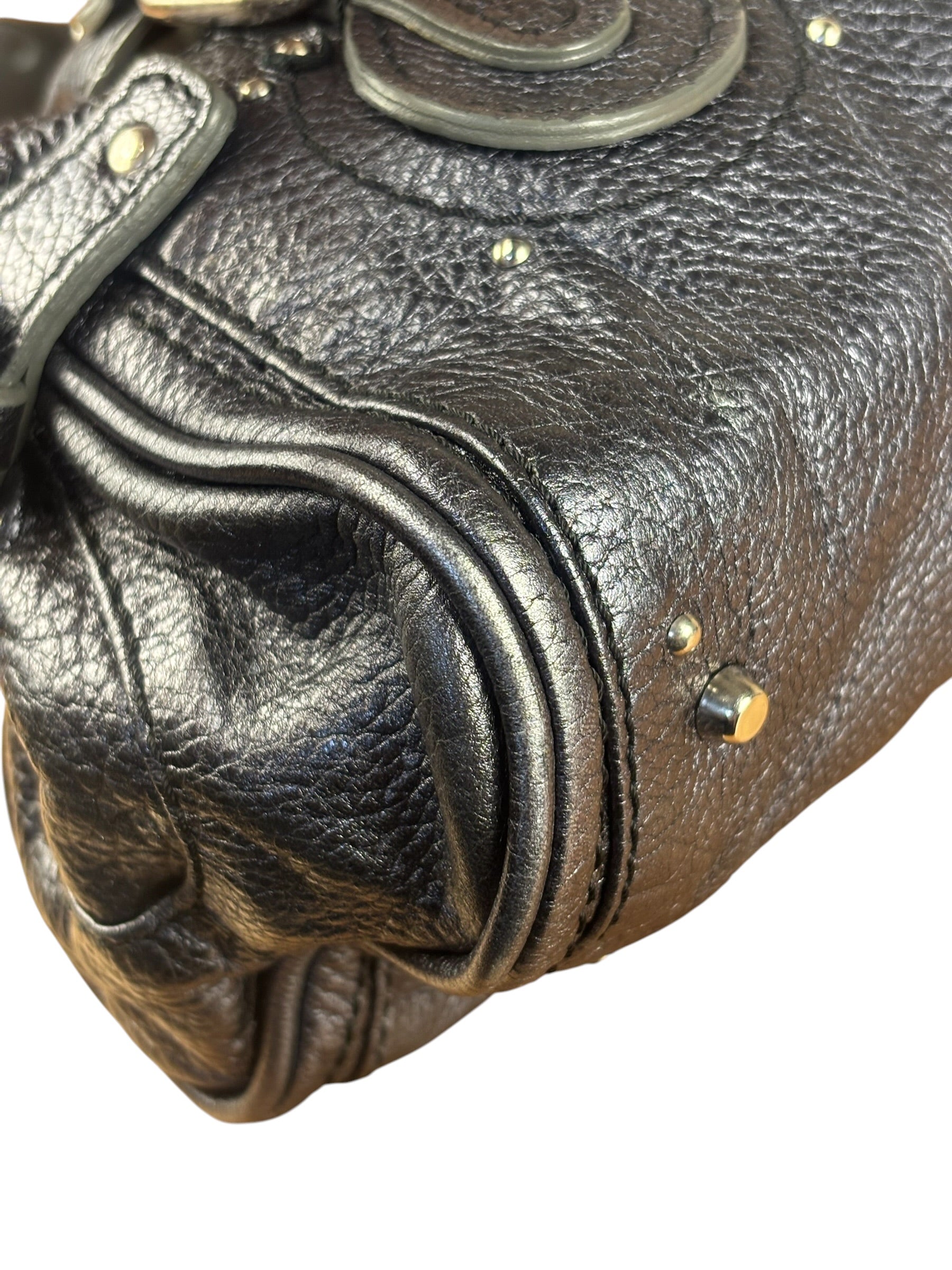 Chloé Grey Metallic Small Paddington Handbag