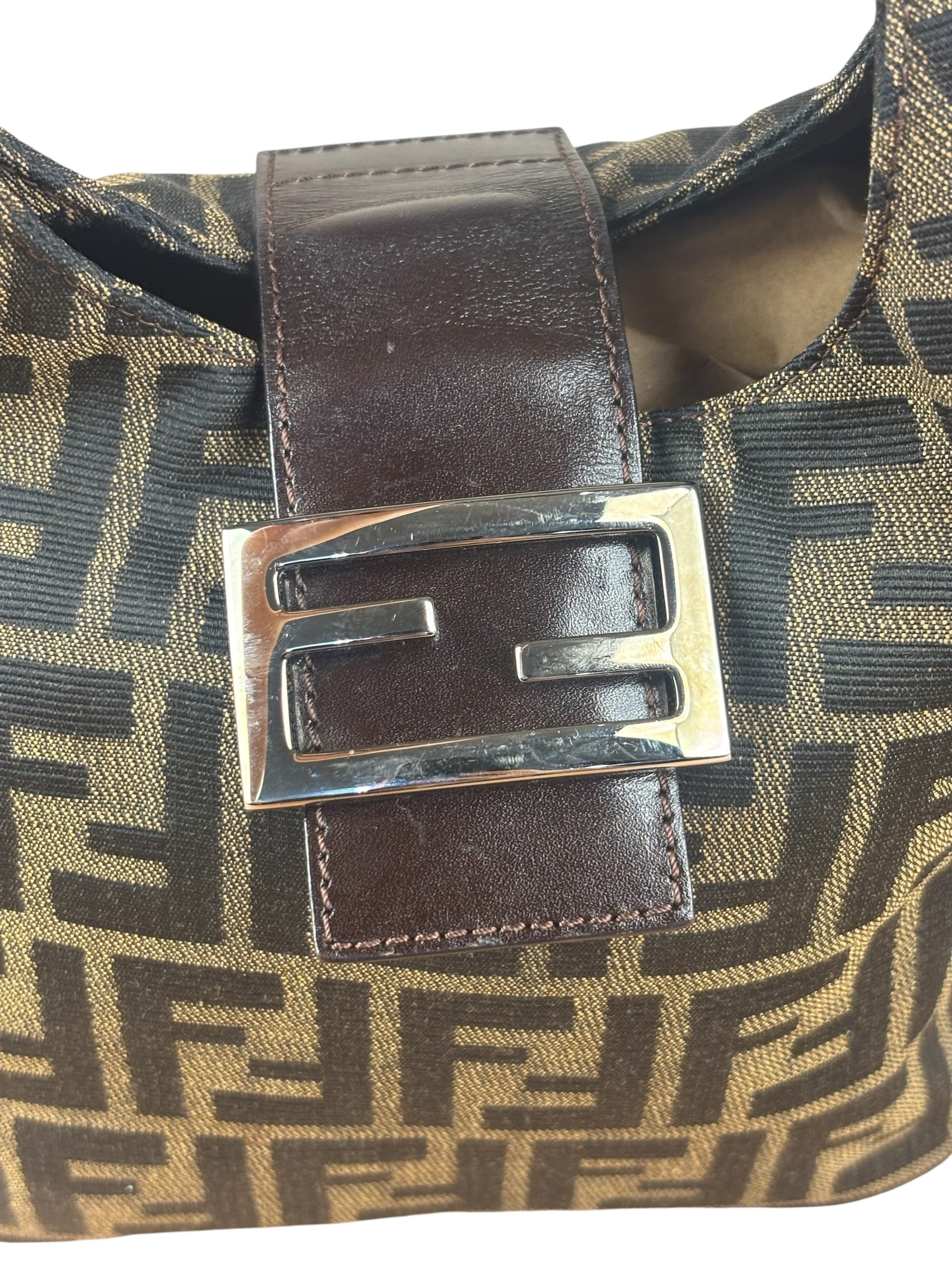 Fendi Zucca FF Mamma Baguette Shoulder Bag