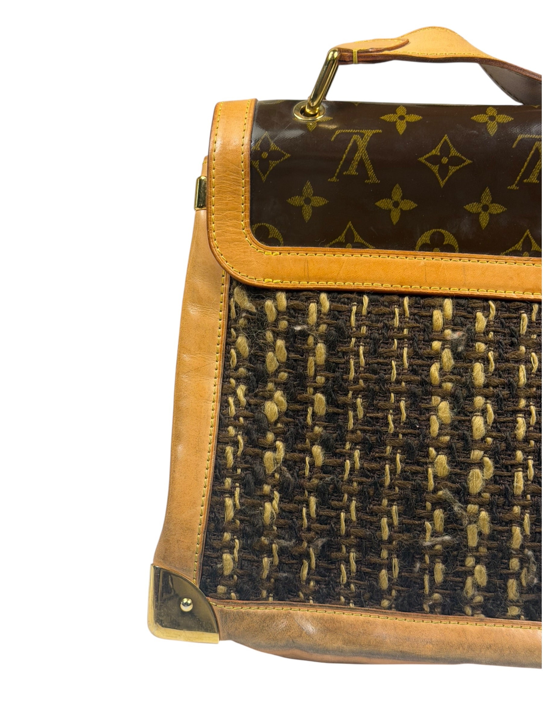 Louis Vuitton Brown Monogram Ambre Tweedy Zip GM