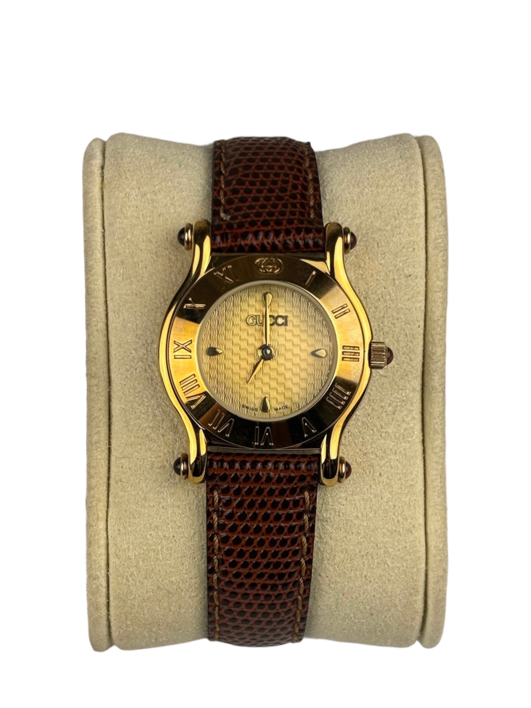 Gucci Vintage Brown/Gold Plated Watch