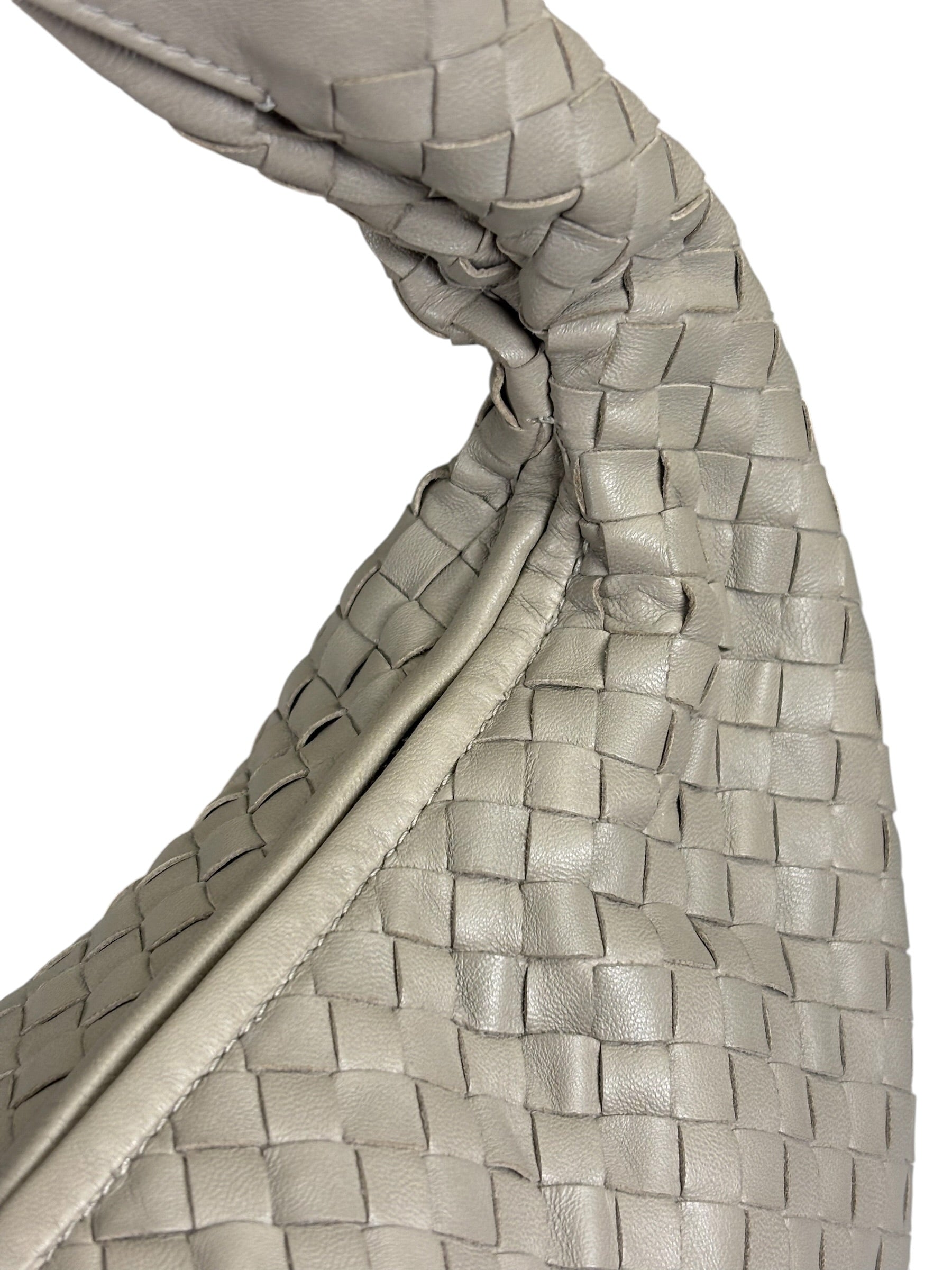 Bottega Veneta Grey Intrecciato Hobo Bag