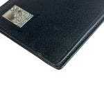 Versace Black Saffiano Leather Bifold Money Clip Wallet