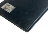 Versace Black Saffiano Leather Bifold Money Clip Wallet